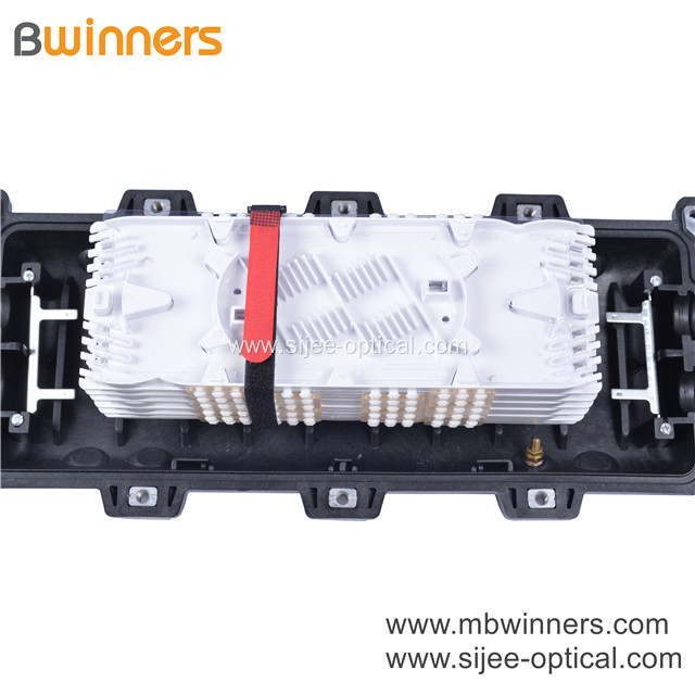 Horizontal Type Fiber Optic Splice Closure With 2 Inlets/Outlets 144 Core