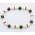 pearl hematite disc bracelet