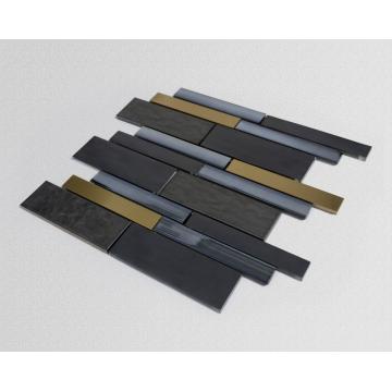 Black gold series simple wind glass mosaic tiles