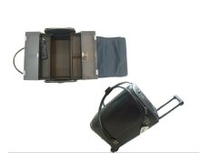 Makeup leather portable suitcases cosmetic vanity case