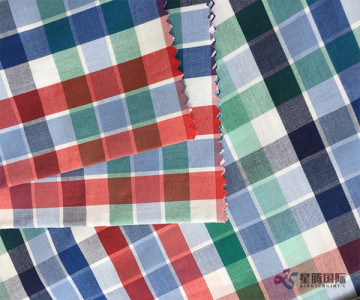 Multi Color Checked Apparel Fabrics
