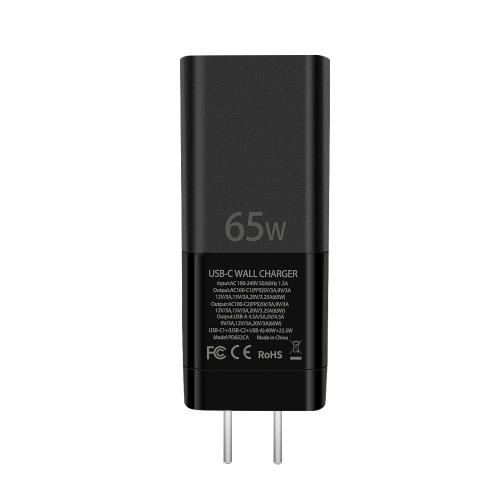 USB C PD настінний зарядний пристрій 65W складний штекер