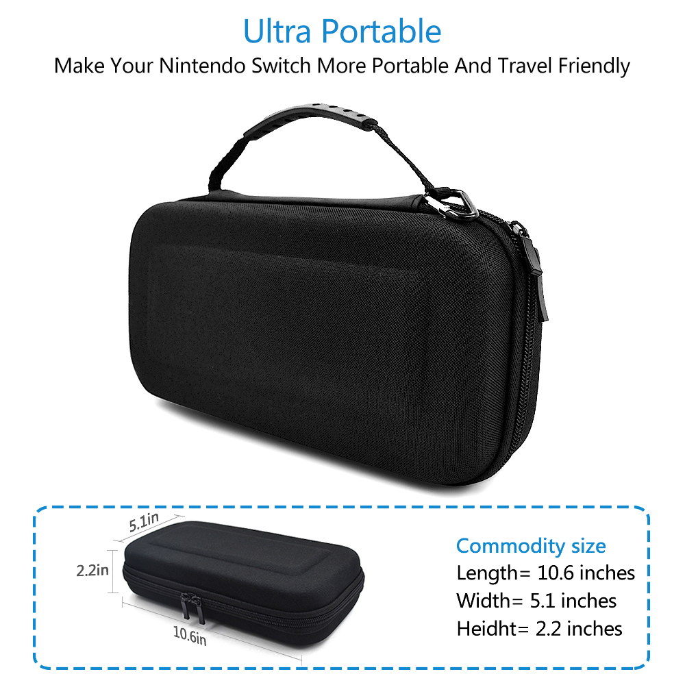 Nintendo Switch Console Protective Storage Carry Bag Black 