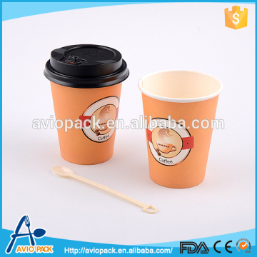 Eco friendly aviopack decorative paper coffee cups with lid