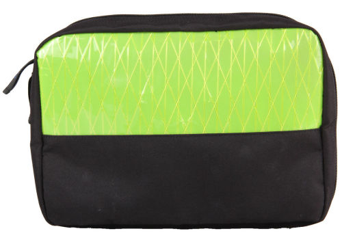 Custom Cool Black / Light Green / Red Color Cosmetic Bag, Waterproof Neoprene Pouches