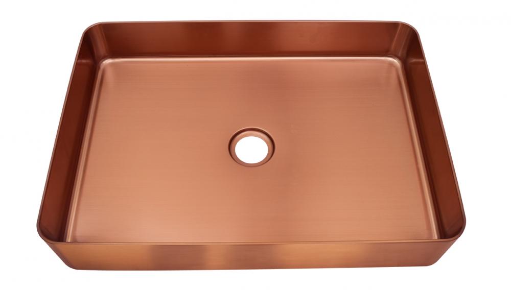 Handmade Bathroom Sink Rectangle PVD Basin