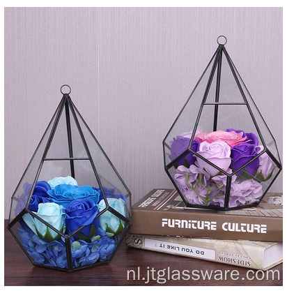 Hot Selling Diamantvorm Glas Planten Terrarium Geometrisch