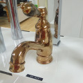 Rose Gold Jade Lever Basin Mixer Faucet