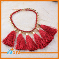 Mới năm 2015 bán buôn đồ trang sức làm bằng tay dệt Tassel Necklace