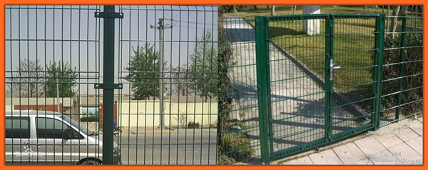 Barbed wire fence