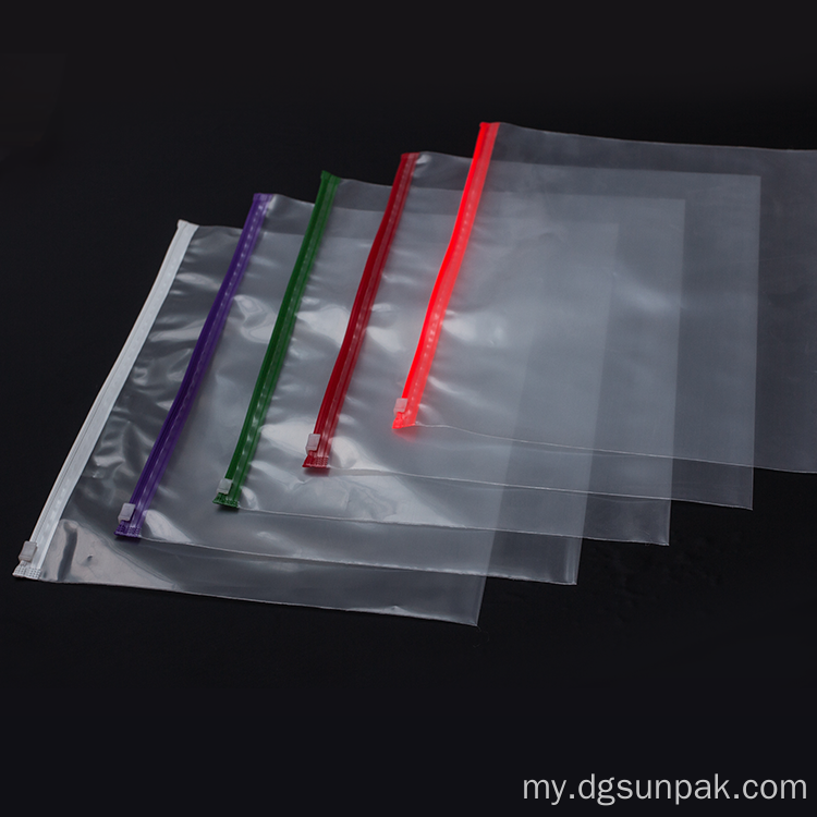 Transparent အဝတ်အစား zip custom ziplock အိတ်များ