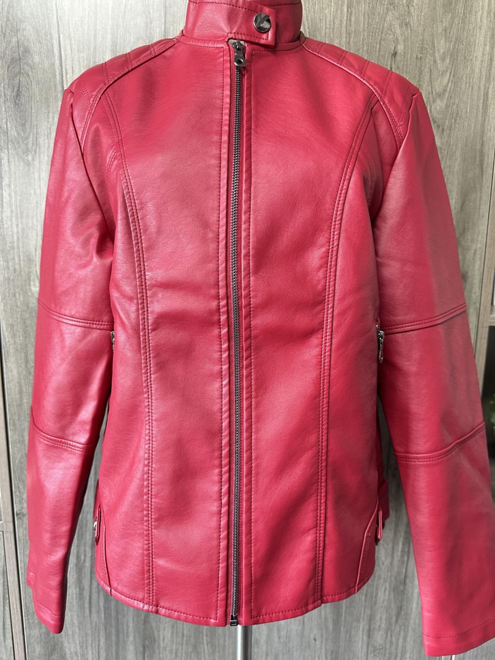 Ladies pu soft leather jacket