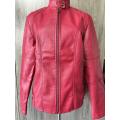 Ladies pu soft leather jacket