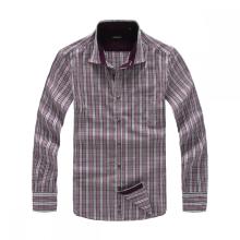 Single Breasted 100% Cotton Fine Striped Men Shirt