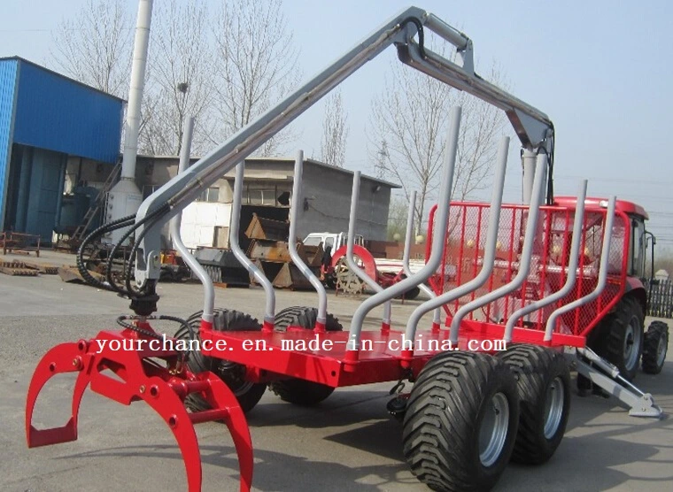 China Tip Quality Zm12006 12tons ATV Forest Log Trailer with Crane