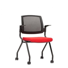 Cheemay Office Stackable Mesh Training Room Chairs with Wheels
