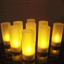 Rechargeable votive LED tealight candle set