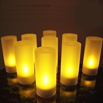 Rechargeable votive LED tealight candle set