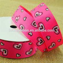 Hot pink personalized heart ribbon