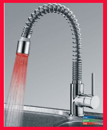 kitchen faucet with led light