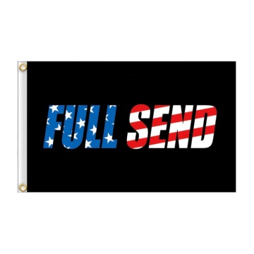 polyester full send flag with brass grommets