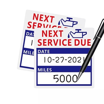 Custom Static Car Glass Stickers for Oil Change/Service Reminders