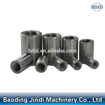 Construction building material reducing rebar coupler