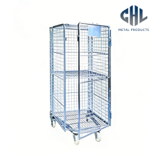 Metal Wire Mesh Rolling Cart