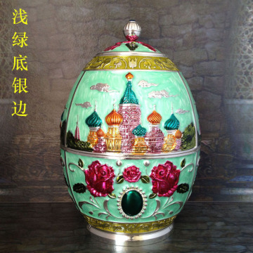 Home Decor Enamel Metal Food Storage Box