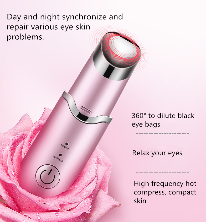 Beauty instrument eye massage instrument, lip tester facial heating vibration massage instrument.