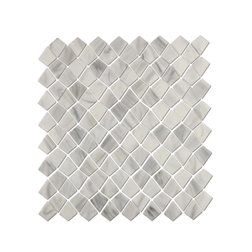 Off-white stone pattern glass mosaic tiles