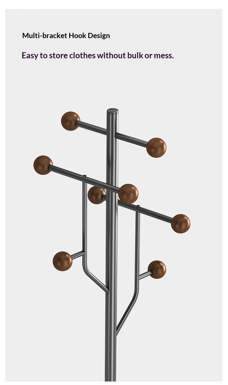درخت تالار استیل ضد زنگ با آویزهای درختی شکل Stainless Steel Hall Tree with Tree-Shaped Hangers