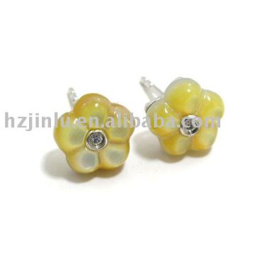 08 new fashion jewelry,925 sterling silver earring with zircon, lady eardrop(E010038)- Free shipping fee!