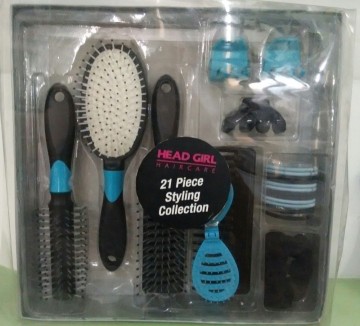 personalized hair brush with mirro , plastic hair brush sets