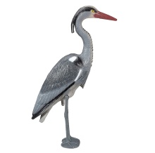Grey Heron Decoy Ornament - Plastic Hunting Garden Bird Scare Decor
