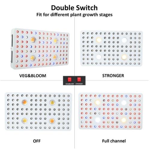 Double Switches 2000w Led Grow Lamp