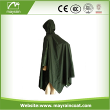 Raincoat Adult Printed Polyester Pvc Rain Poncho