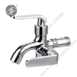 Chrome plated and polished faucet