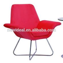 Red fabric wing back chair (NS2286)
