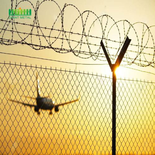 Razor Wire Y Metal High Airport Security Fence