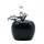 Рукородовавшее 20 -миллиметровое черное ожерелье яблока обсидианов