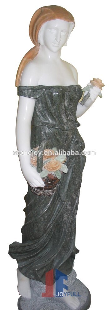 Lady Marble Carving, Stone Figure Statue, Life-size marble statue