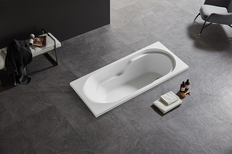 China Factory Simple White Apartment Hotel Household Bath Tub