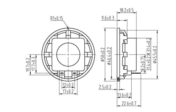 50mm mylar speaker