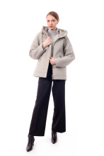 Women's short hooded drawstring thin cotton top