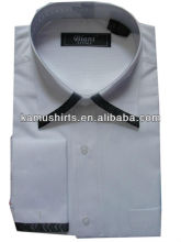 Mens White Dobby Shirts, Custom French Cuff Latest Shirts designs for Men