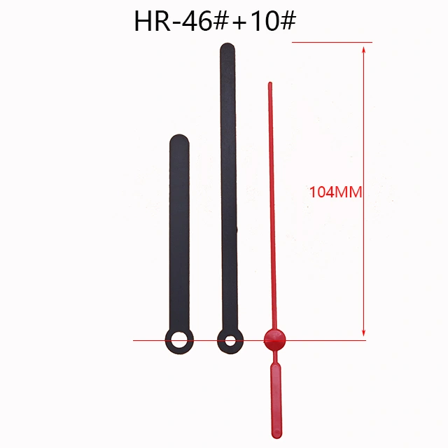 Hr46 104 mm Black Modern Plastic Clock Pointers Red Second Hand