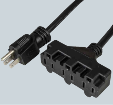 ETL Approved US Extension Cord with 3 Outlets