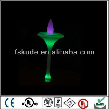 illuminated led round bar tables (tall)