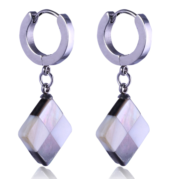 2016 New Factory Direct Natural Stone Shell Drop Earrings